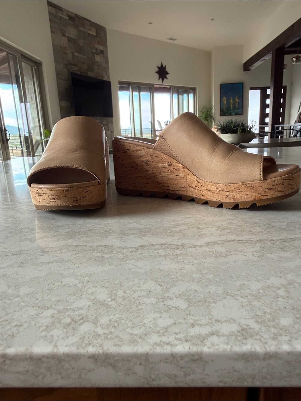 Sorel Wedge Slide Sandals